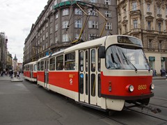 Linie 6 in Tatra T3R.P Doppeltraktion
