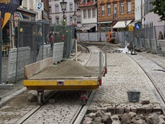 Baufahrzeug in der K. Josephstraße