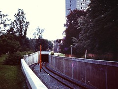 Die Rampe der B-Strecke in der Friedberger Anlage im Bau. Hier kommt die Linie U5 an das Tageslicht.