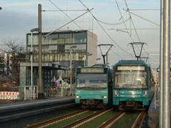 Die Station "Uni Campus Riedberg" ist erreicht