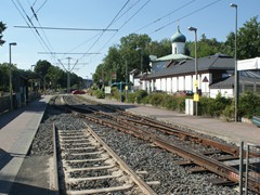 Der fertige Gleiswechsel an der nördlichen Seite.