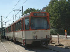 Ein Zug Richtung Heerstraße