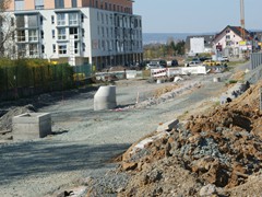 Die Endstelle "Gravensteiner Platz" in einem frühen Stadium im April 2010