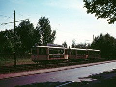 Ein Kkk Zug der Linie 22 im Marbachweg