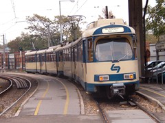 Zug der Wiener Lokalbahn vom Typ 100 / Typ Mannheim der DWAG