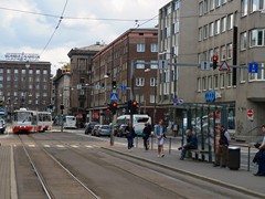 Abzweig von der zentralen Station Hobujaama Richtung Lennujaam und Suur-Paala. Auch hier ein Wartegleis für abbiegensde Züge.