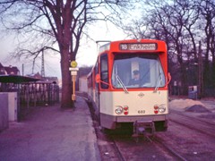 Im Liniendienst als Linie 18 Richtung Enkheim