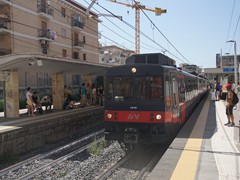 Die Station "Ercolano Scavi Vesuvio" am Fuße des Vesuvs