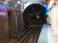 Gleiswechsel im Tunnel bei "Jackson"