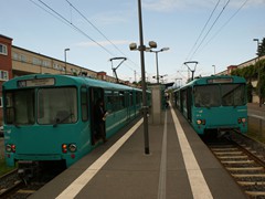 Auch die Linie U6 kam an einem Wochenende 2013 in den Genuß der U2 Wagen. Der Anlaß war das Deutsche Turnfest.