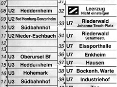 Zielband Ziele eines U-2 Wagens