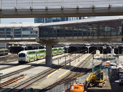 Blick vom / auf den Skywalk, der die Union Station überquert und in die Empfangshalle führt