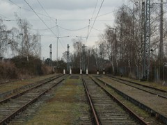 Die Gleise sind nun stillgelegt. "Bauerwartungsland" für eine Wohnanlsge.