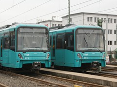 Heute beherrschen die U-5 Wagen das Bild in Bommersheim