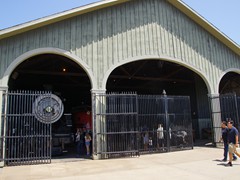 Die ehemalige Bahnsteighalle