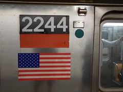 Die amerikanische Flagge ist allgegenwärtig