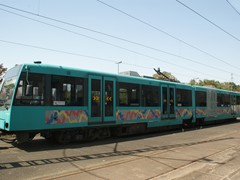 Ein U-4 Wagen wartet auf Türen