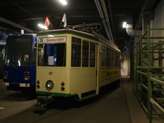 Museumswagen 97 von 1950 ein Typ T3 3xAfTwZR Im Betriebshof abgestellt.
