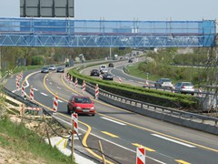 Auf dem Weg nach Kalbach gilt es die A661 zu überqueren