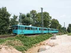 Hier ist an der Trasse schon zu erkennen, dass man den Radius etwas erweitern wird.