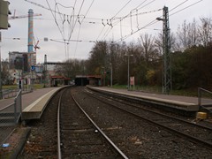 Vor dem Verschwenken der Staion