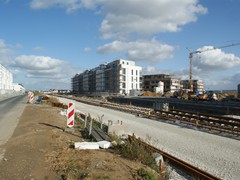 Die Gleisbau Arbeiten schreiten voran