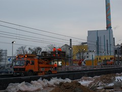 Arbeiten an der Fahrleitung