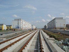 Das Gleis wäre soweit fertiggestellt, was fehlt ist der Rasen