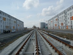 Die das Gleis über den Riedberg ist nun fertiggestellt.