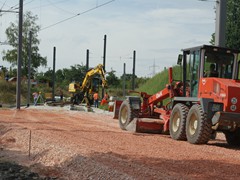 Die Anschlußarbeiten sind im Gange