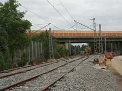 Nachher. Die Weichen und Gleise sind nun eingebaut