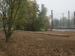 Der Verlauf der alten Trasse ist noch zu erkennen