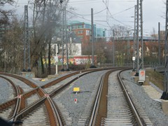 Ab geht es über den neuen Abzweig...