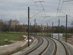 Kurz vor der Einfädelung auf dei Strecke nach Bad Homburg.