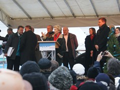 Her Heuser im Gespräch mit Herrn Budig