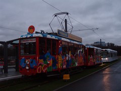 Bereits 11 Jahre zuvor, zur Eröffnung der Linie 17 zum Rebstockbad kam der Kk Zug des Ebbel Ex zum Einsatz