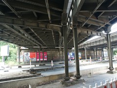 ....so kam es zu einer Unterbrechung des Schienenstrangs.