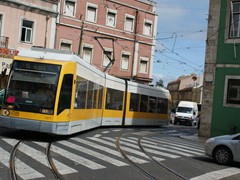 Die Linie 15 E in engen Kurven