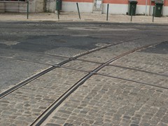 Die Zufahtsgleise zum Betriebshof in dem sich das Museum befindet