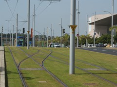 ...Doppelgleiswechsel vor der Endstation Intercambiador