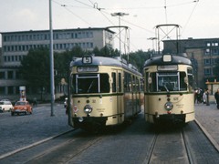 DÜWAG in Bochum ein T4 und ein GT6