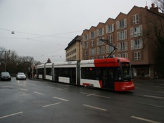 Ein GTV6 der Nürnberger Straßenbahn