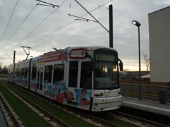 Ausfahrt aus der Station Alkmenestraße...