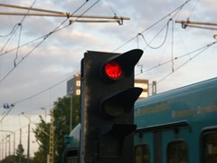 Ein paar Minuten später waren die Signale wieder in Betrieb.