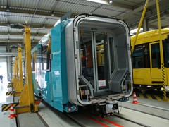 Wagen 912 in der Abnahmehalle