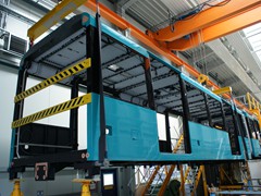 In der Frankfurter Endmontagehalle.