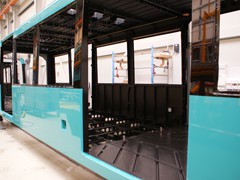 Passagierteil ohne Fußboden