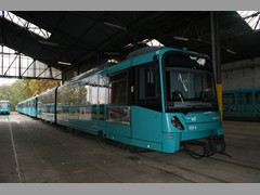 Nun sind auch in Eckenheim die U5 Wagen für die Linie U-5 abgestellt