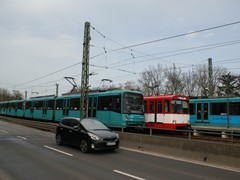 Im Mai 1978 ging es dann weiter nach Ginnheim. Hinter der Station Römerstadt befindet sich eine Abstellanlage.