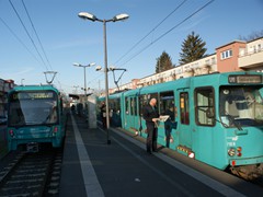 In einer Übergangszeit fuhenr auf der U6 Ptb und U-5 Wagen